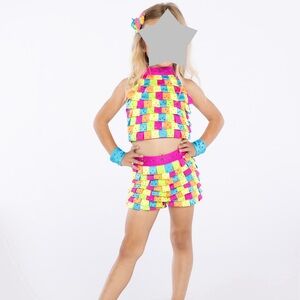 Colorful Kids Dance Costume